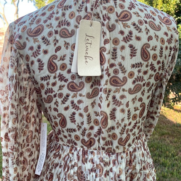 NWT ANTHROPOLOGIE LET ME BE WRAP / PLEATED DRESS FALL COLOR - Picture 6 of 17